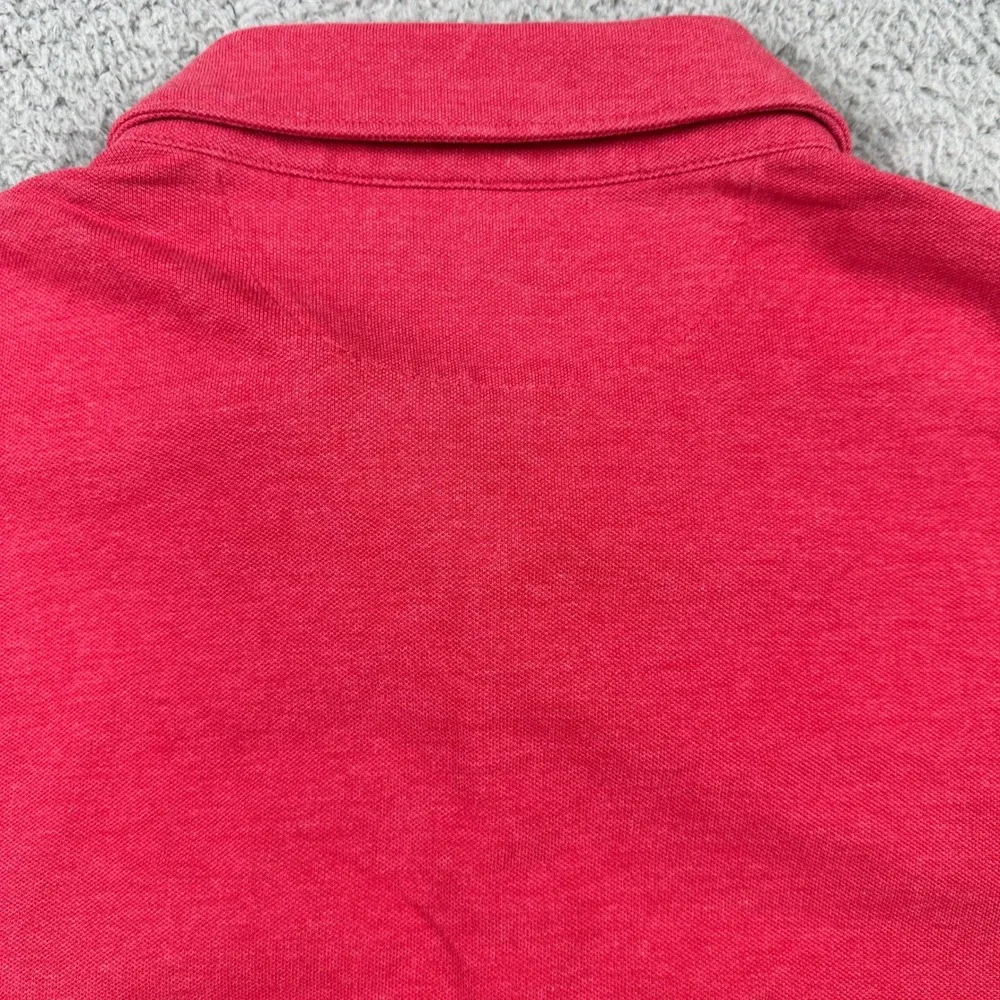 Banana Republic Performance Pique Polo Mens XL Red Short Sleeve Pocket Stretch‎